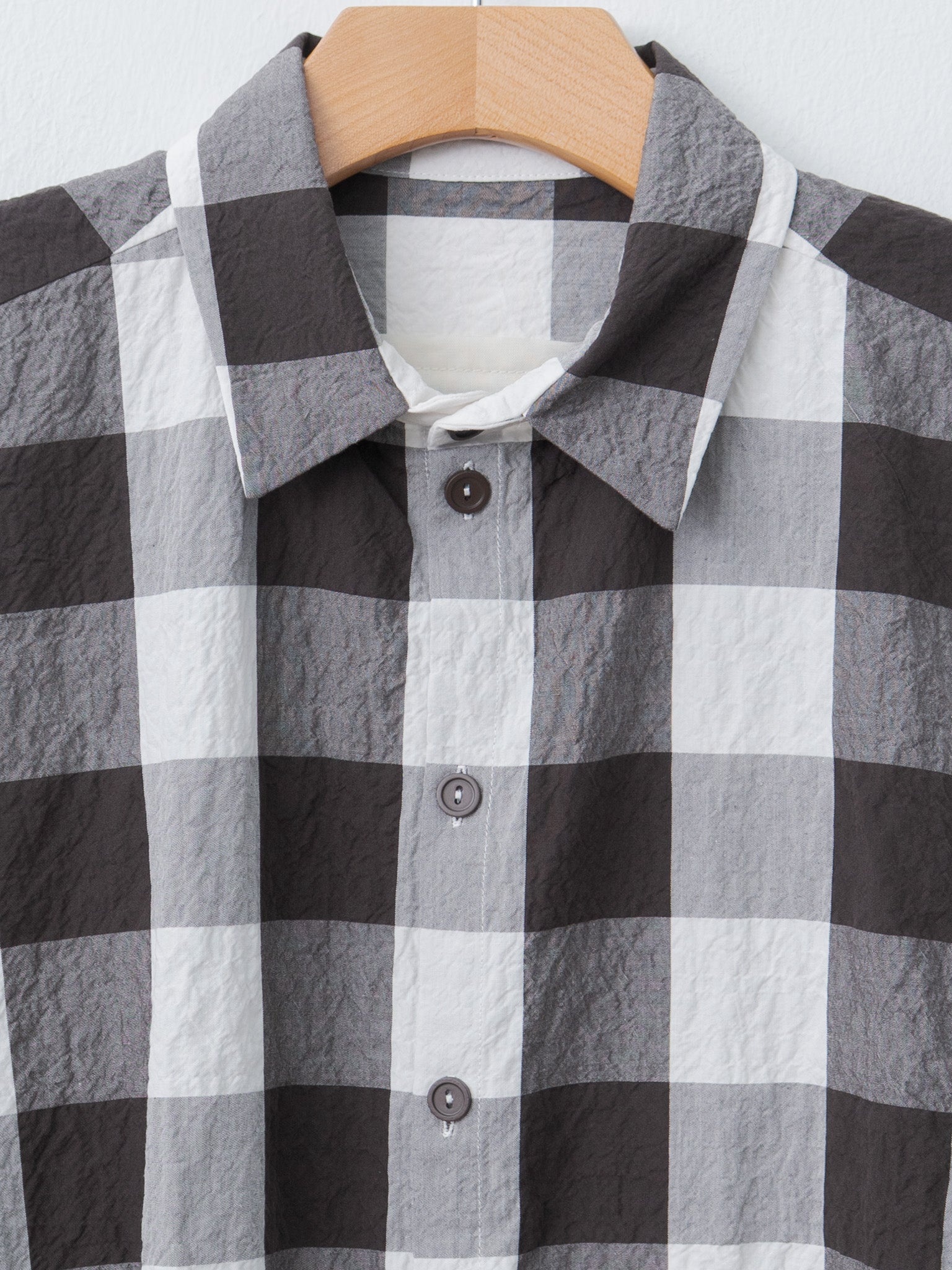 The Draughtsman Shirt - Tablecloth Gingham Coffee - 4