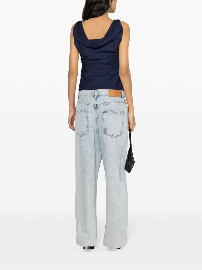 draped sleeveless wool top 4