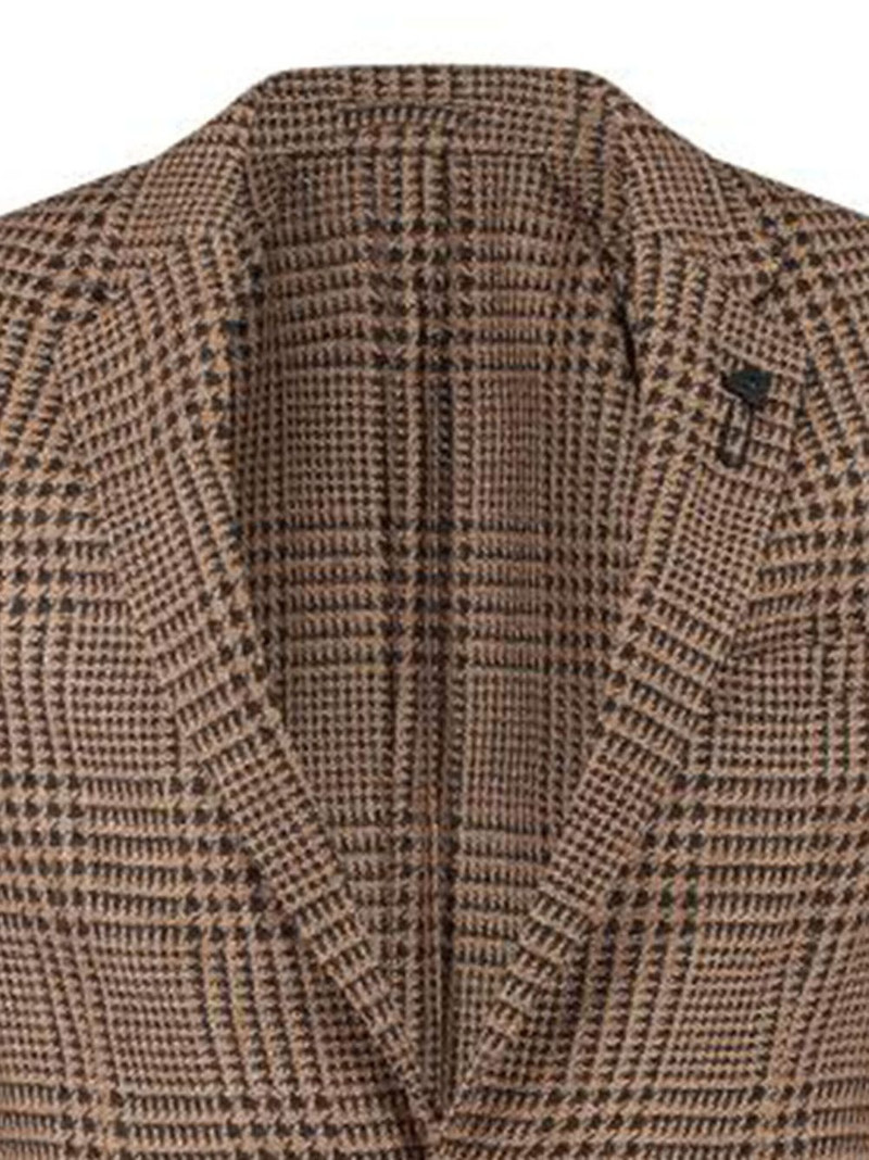 LARDINI brooch-detail single-breasted blazer outlook