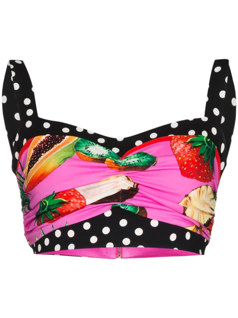 Fruit print crop-top - 1