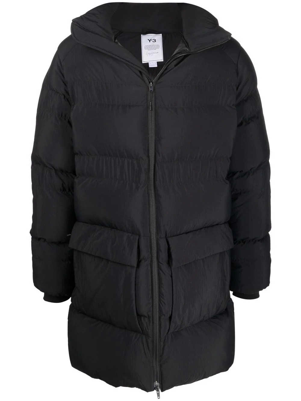 hooded padded down coat - 1