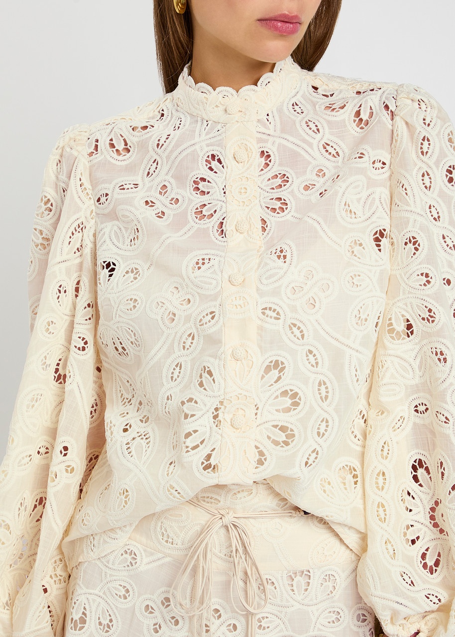 Zimmermann Rhiannon Embroidered Cotton Blouse - 5