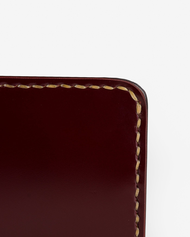SLIMLINE SMALL SHELL CORDOVAN WALLET - OXBLOOD 7