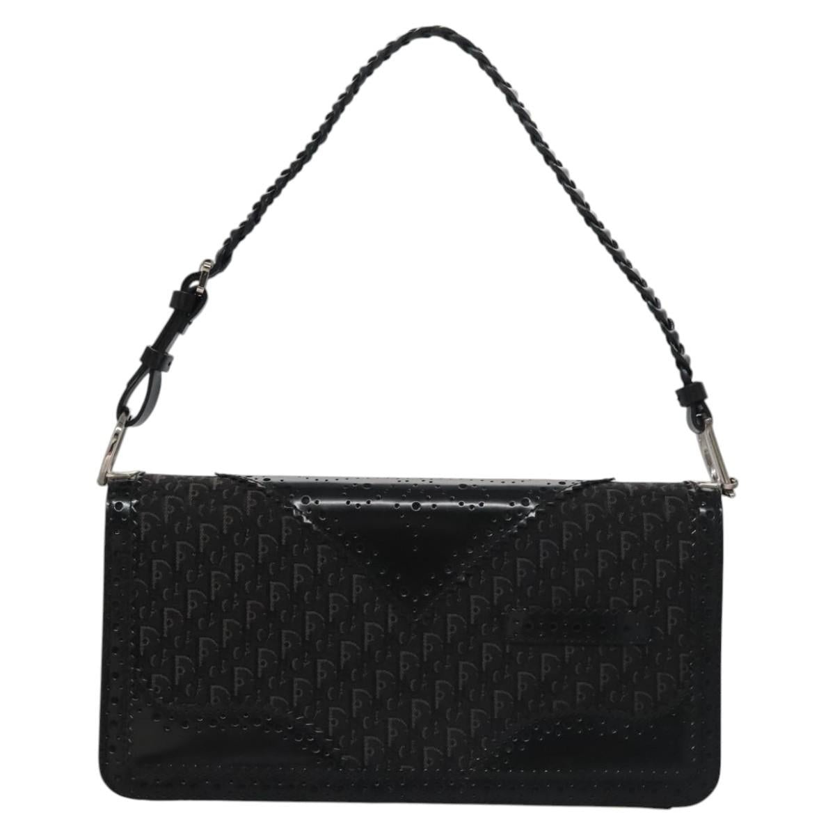 DIOR Trotter Canvas Hand Bag Black - 13
