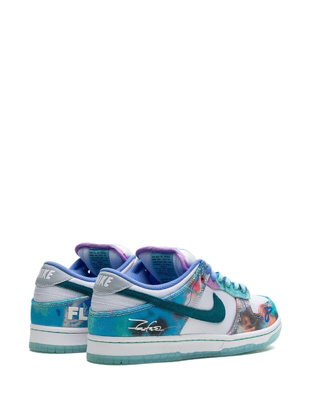 x Futura Laboratories SB Dunk Low "Bleached Aqua" sneakers - 3