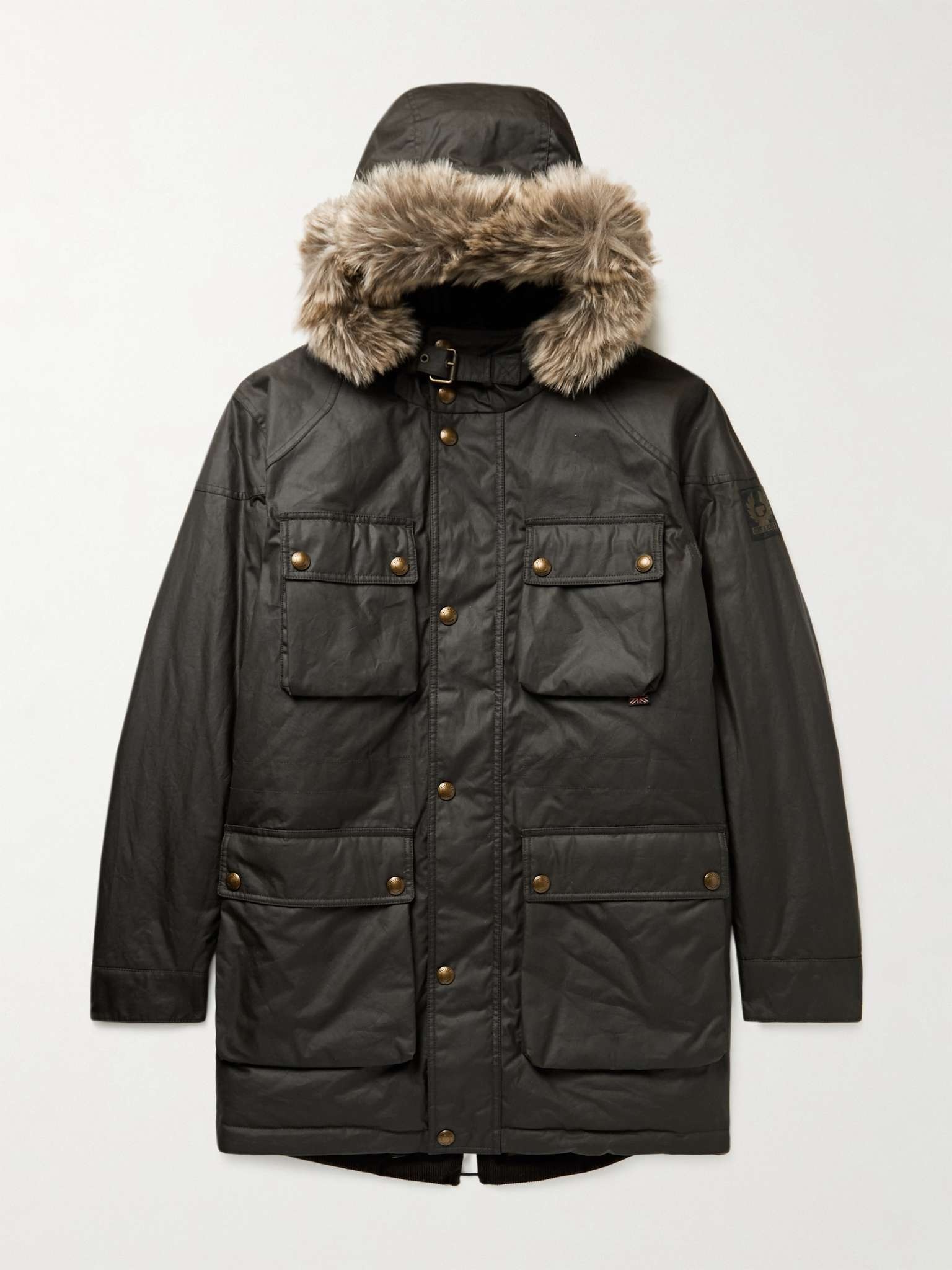 Pathmaster Logo-Appliquéd Faux Fur-Trimmed Padded Waxed-Cotton Parka - 1