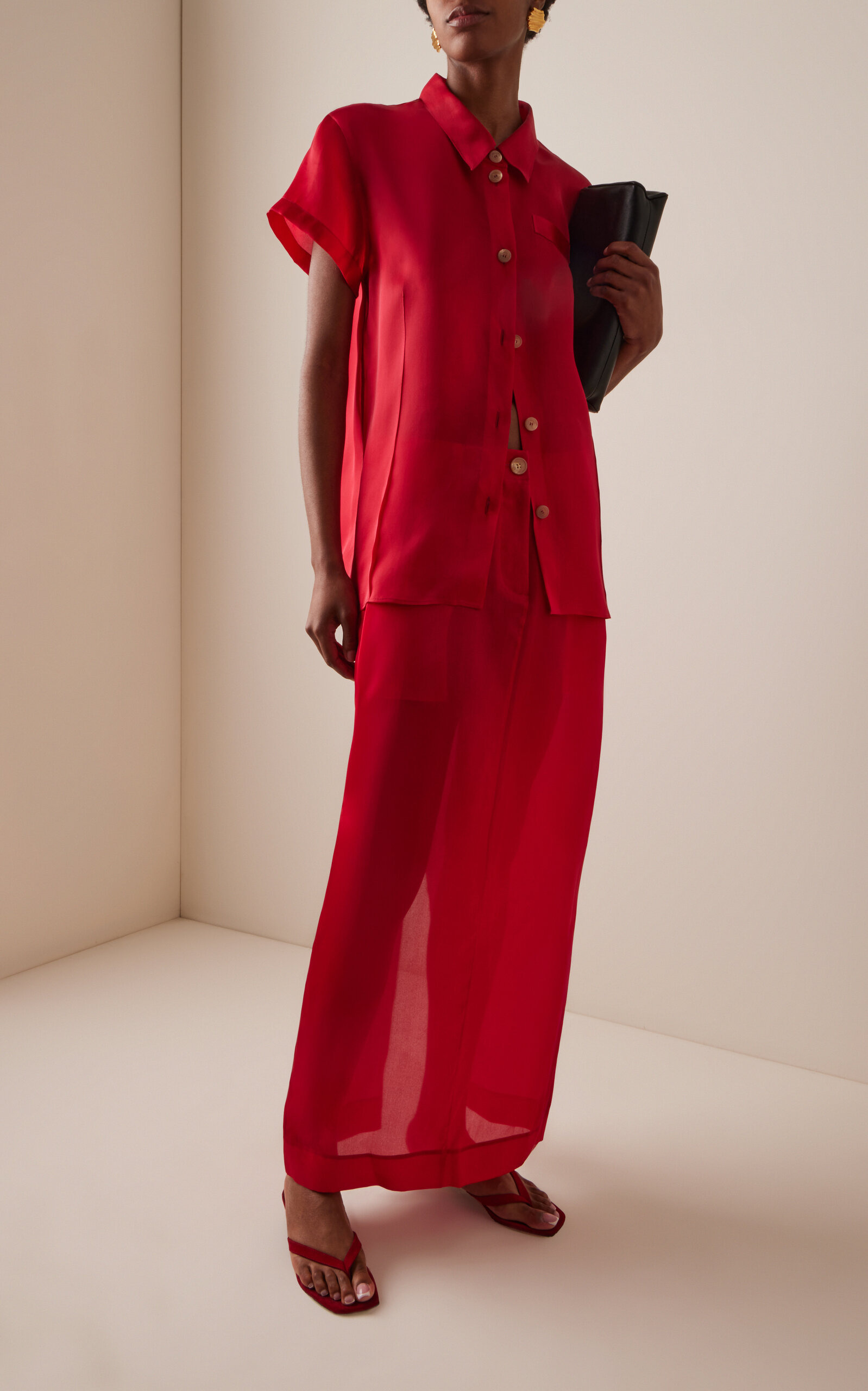 Keefe Silk Shirt red - 3