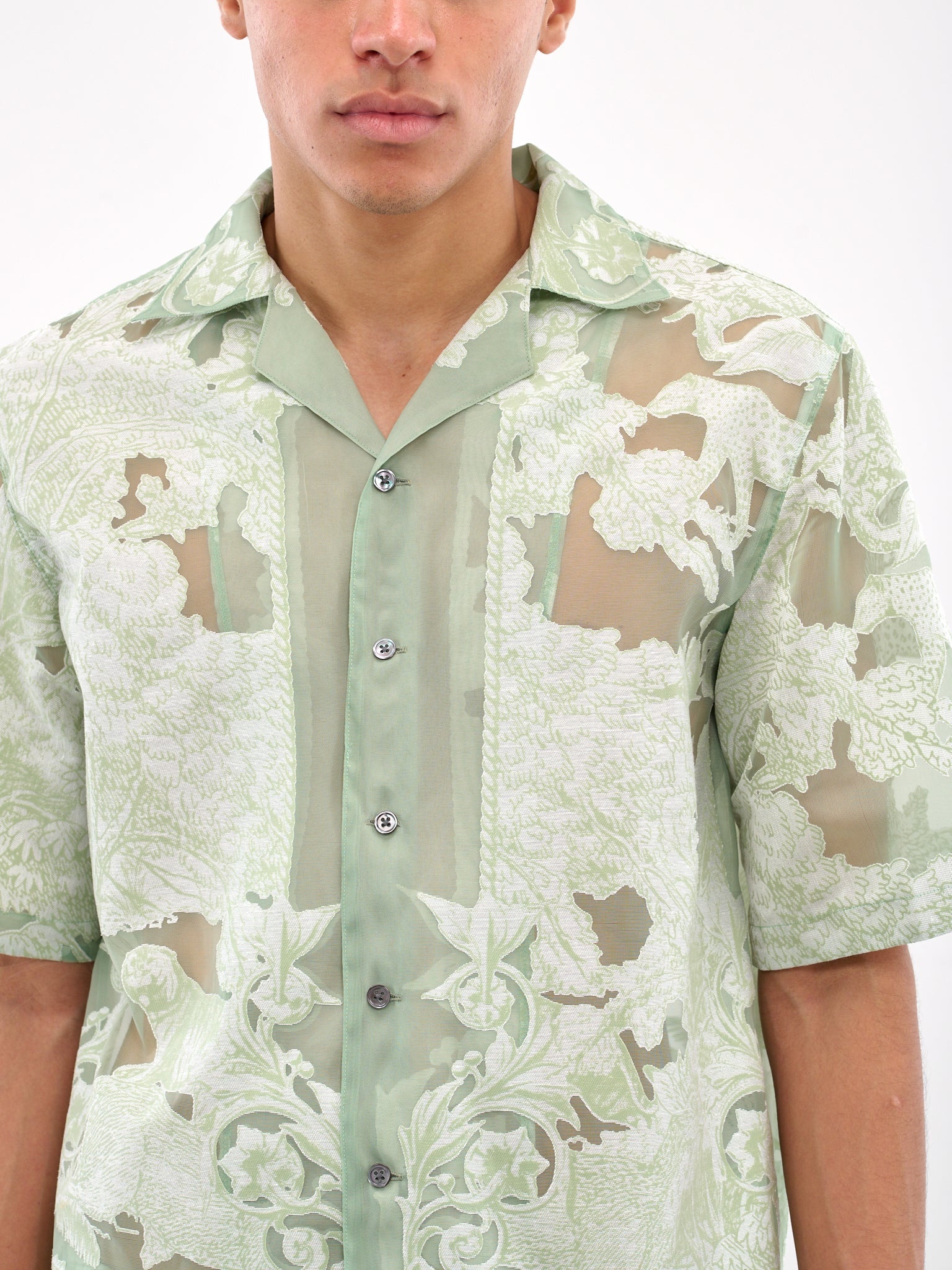 Sheer Patterned Shirt - 4