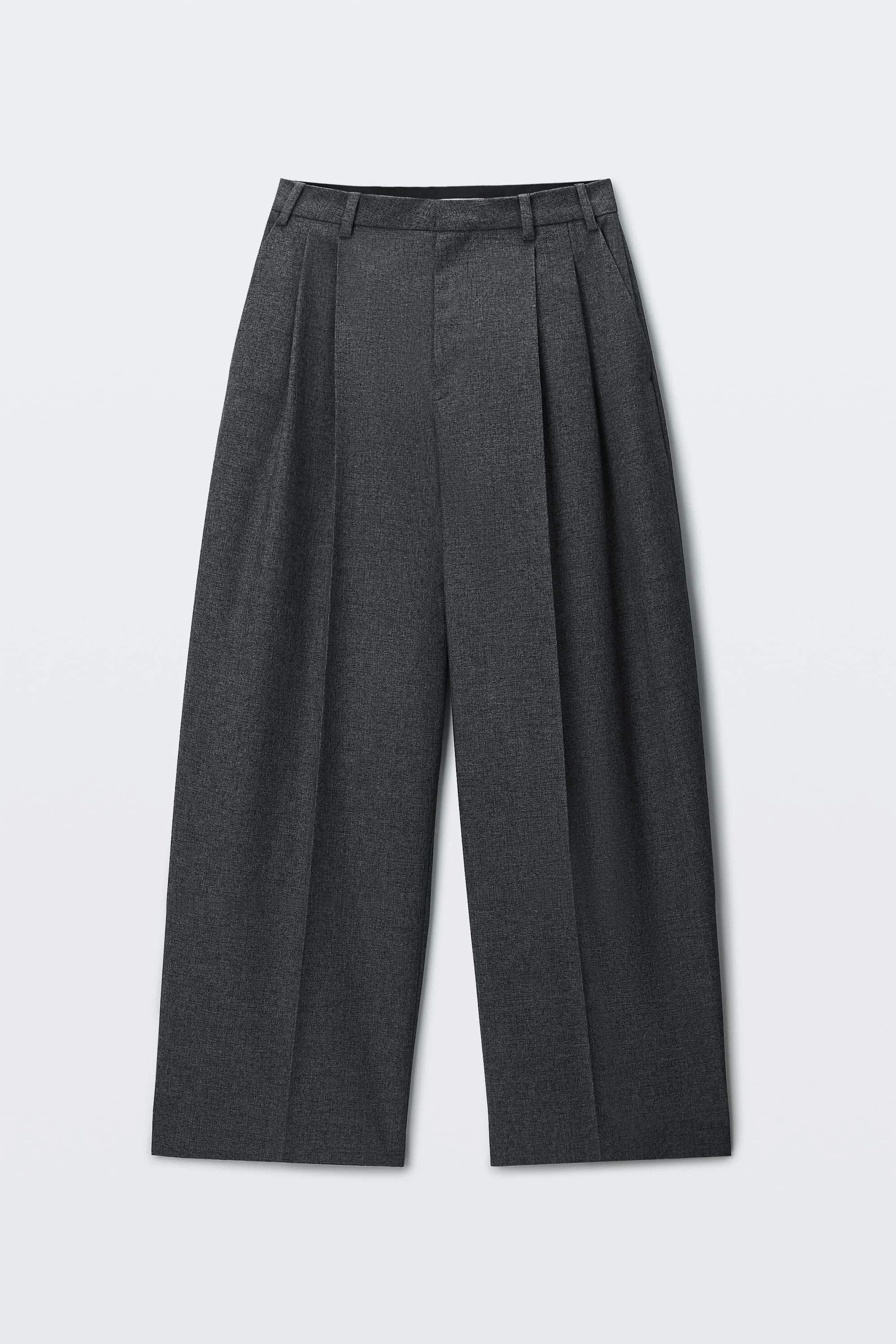 TWEED MID-RISE CREASED PANT - 1