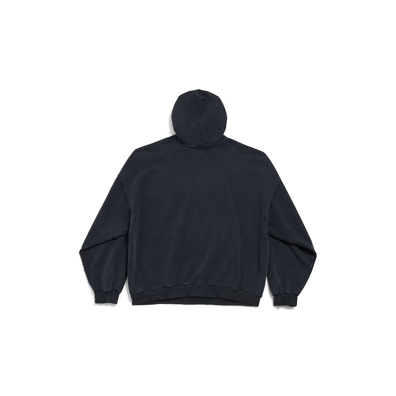 BALENCIAGA Men's New Year Series 25 - Hoodie Large Fit in Black Faded outlook