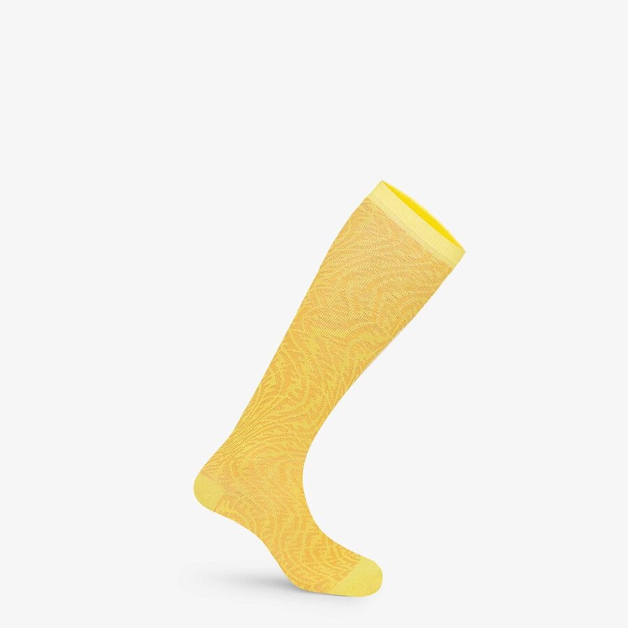 Yellow cotton socks - 1