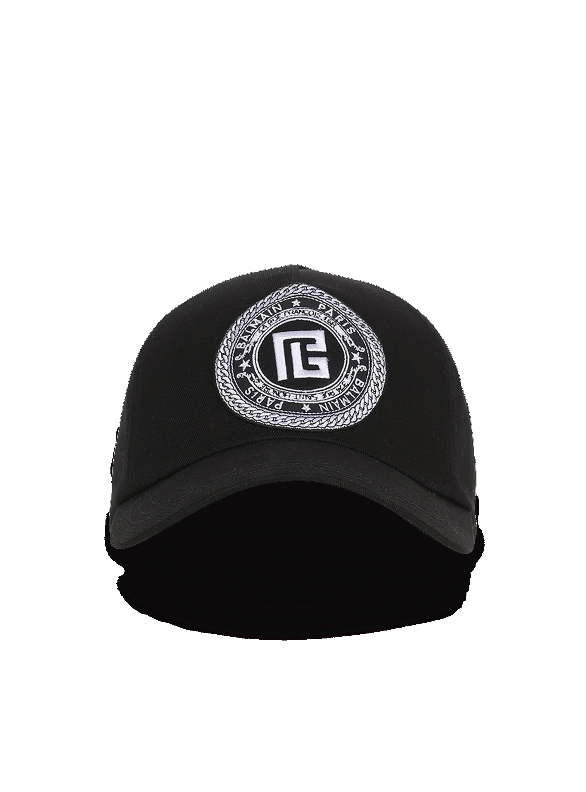 Cotton cap with Balmain monogram badge - 1
