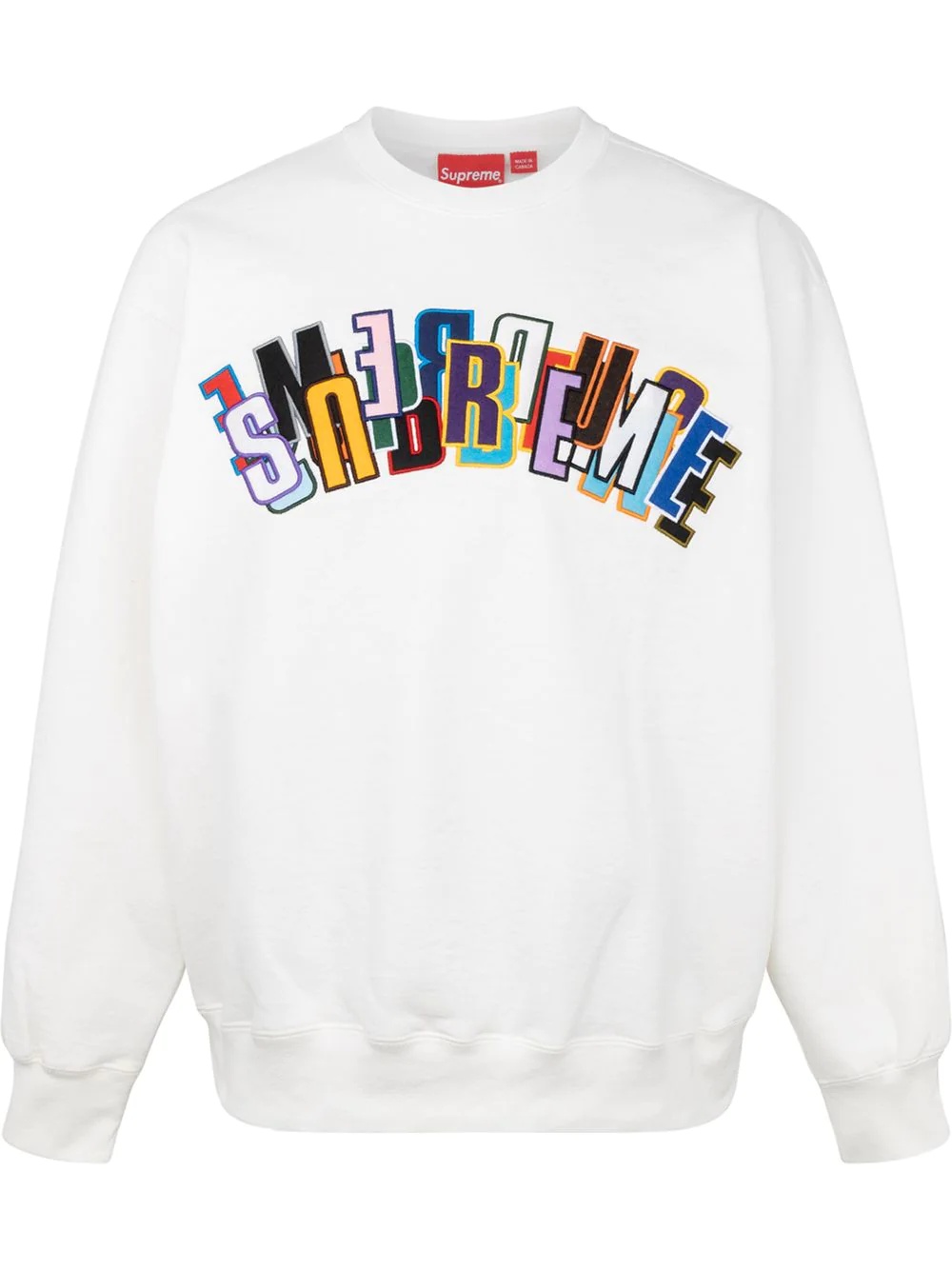 stacked logo crewneck sweatshirt - 1