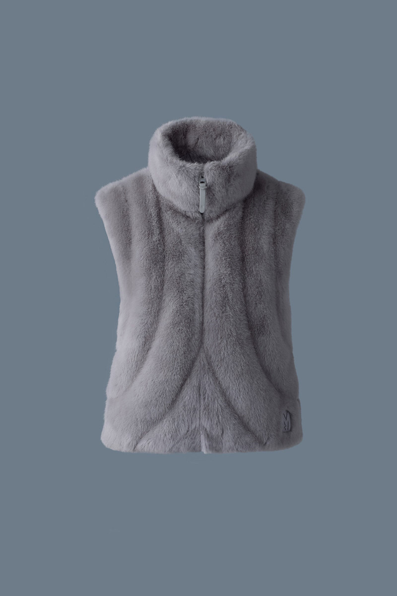GINNY Brushed faux-fur vest 1