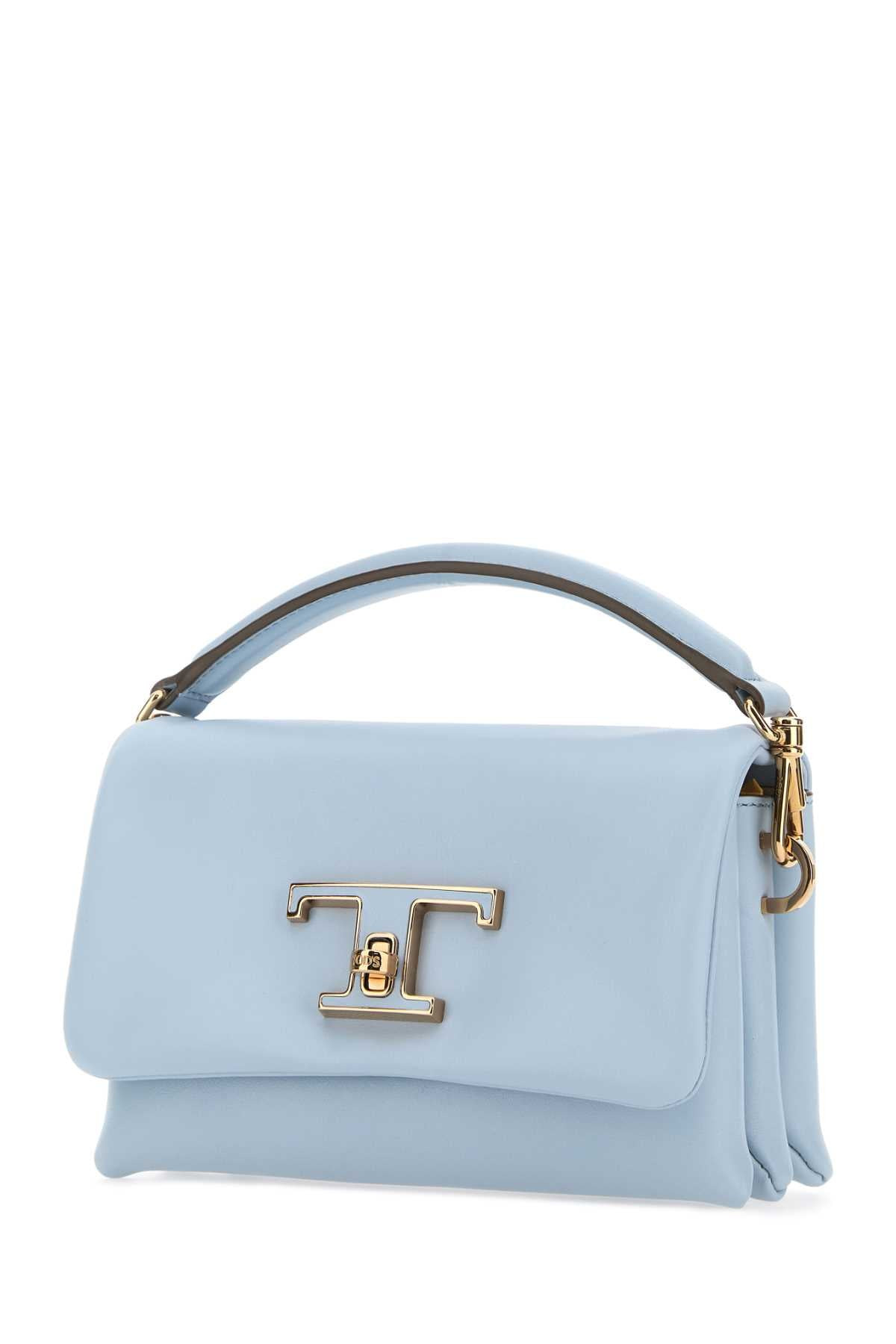 Tod's Women Powder Blue Leather Micro T Timeless Handbag - 2