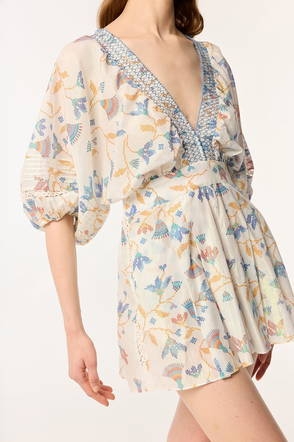 Short Jumpsuit Chantal - Blue Ylang Ylang - 4