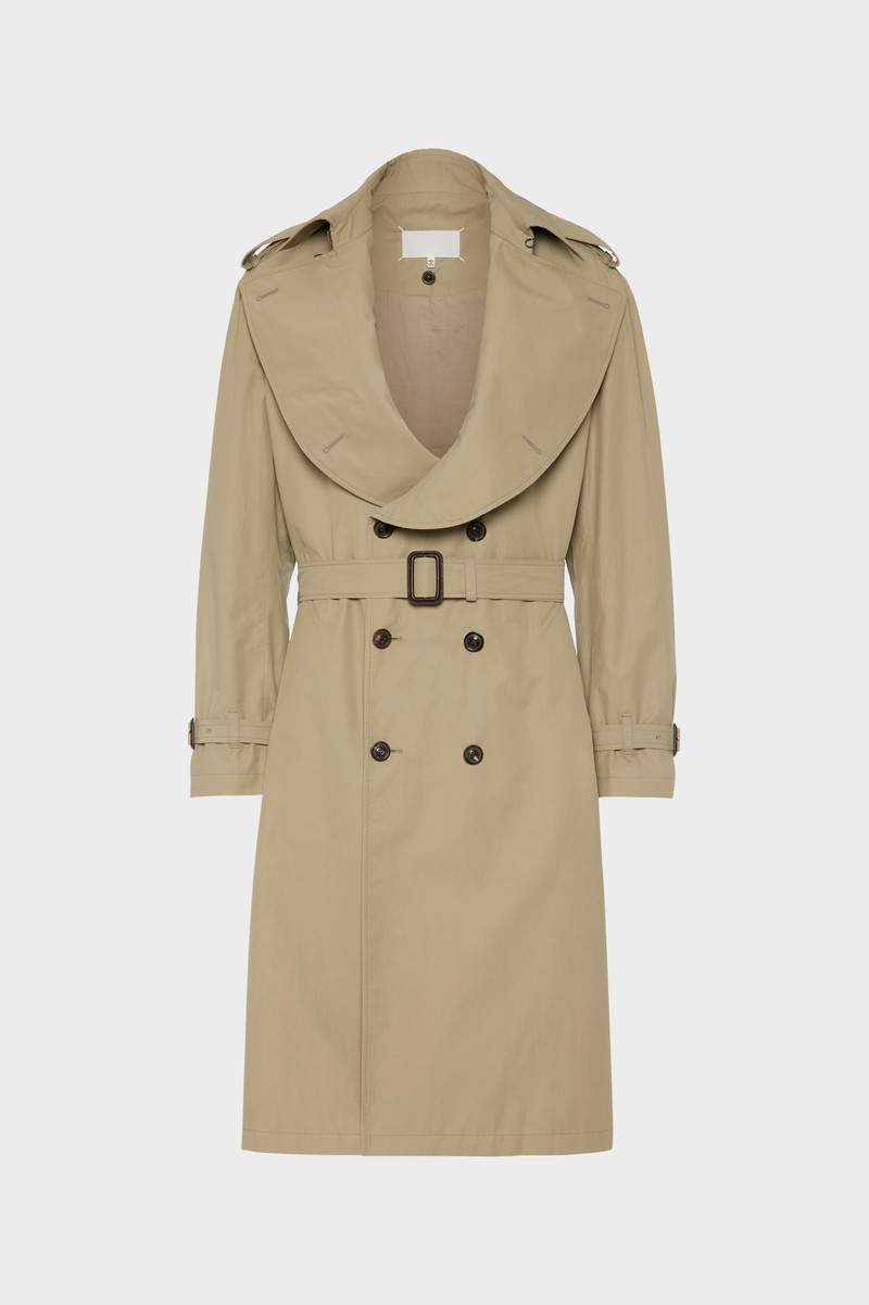 Folded Collar Trench Coat 1