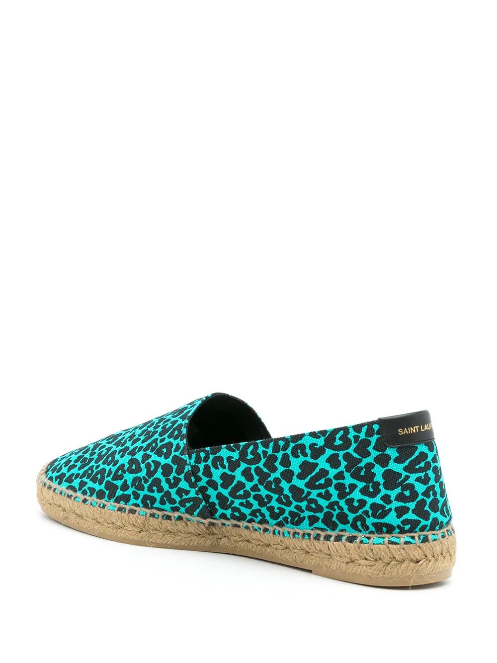 leopard print logo-patch espadrilles - 3