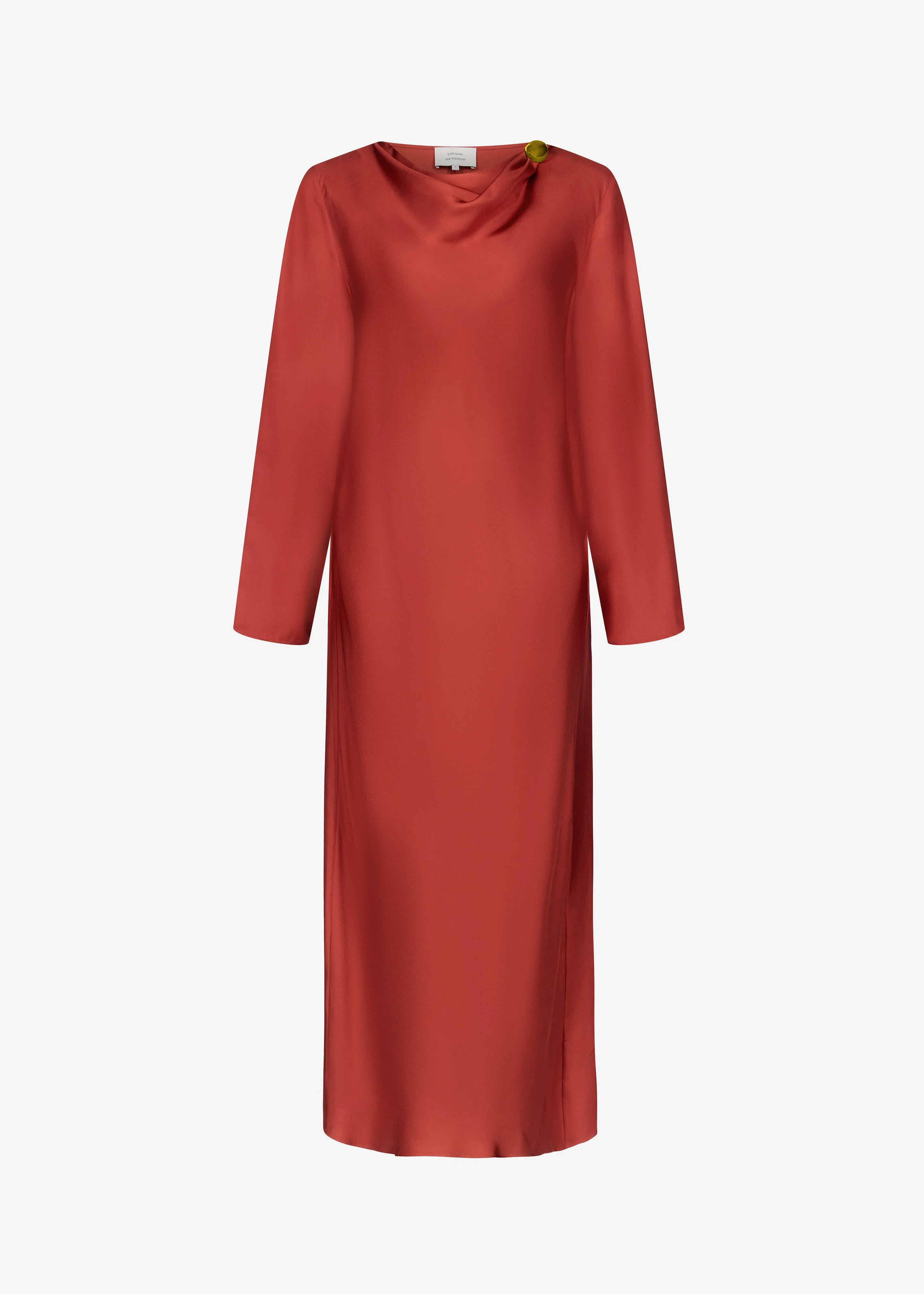 Loulou de Saison Zoya Silk Twill Dress - Red - 1