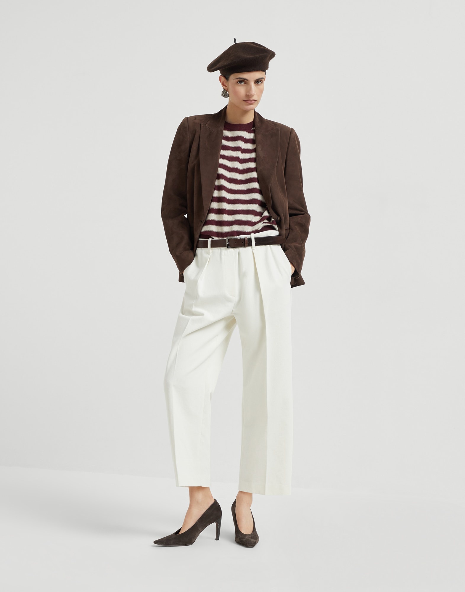 Cashmere sweater vest with sparkling stripes - 5