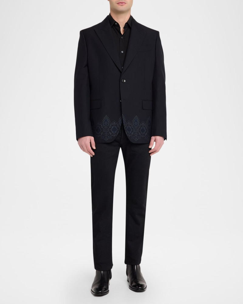 Etro Men's Wool-Cotton Paisley Sport Coat outlook