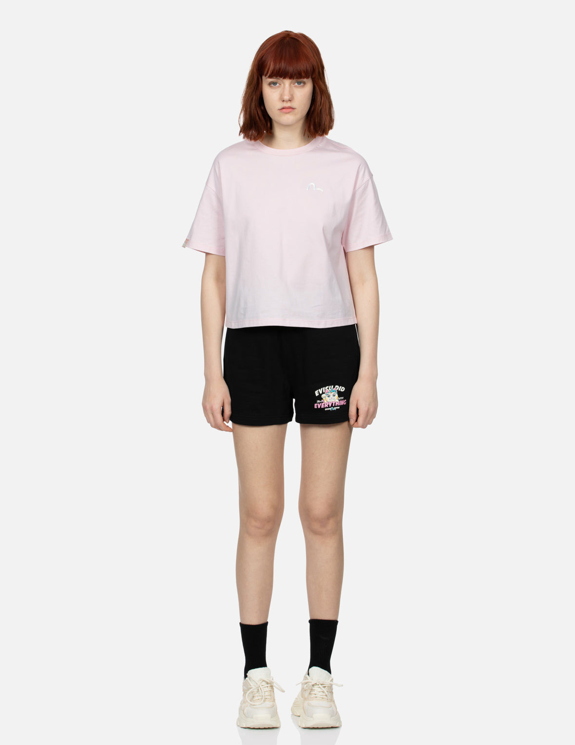 CHERRY BLOSSOM AND FESTIVAL-THEMED DARUMA CROPPED T-SHIRT - 6