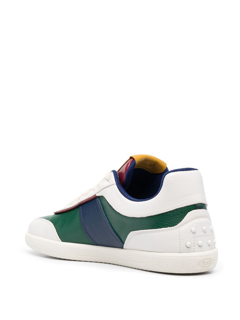 colour-block low-top sneakers - 3