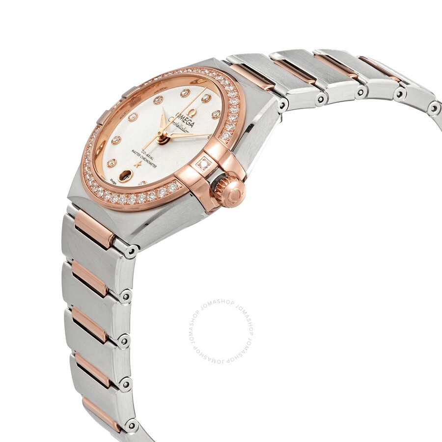 Omega Constellation Manhattan Automatic Chronometer Diamond Silver Dial Ladies Watch 131.25.29.20.52 - 2