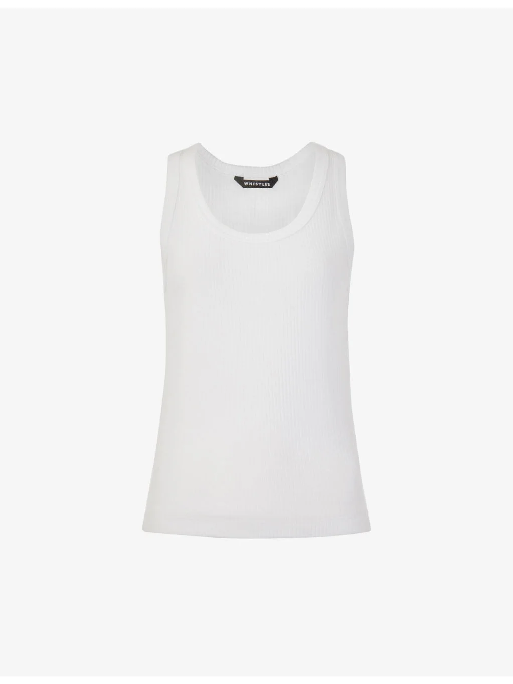 Scoop-neck ribbed stretch better-cotton vest top - 1