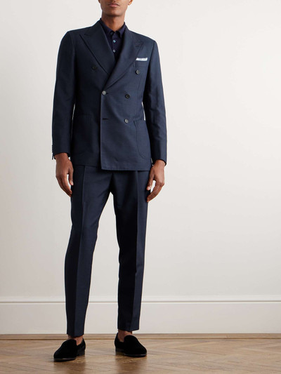 Brioni Amalfi Double-Breasted Silk-Dupioni Suit Jacket outlook