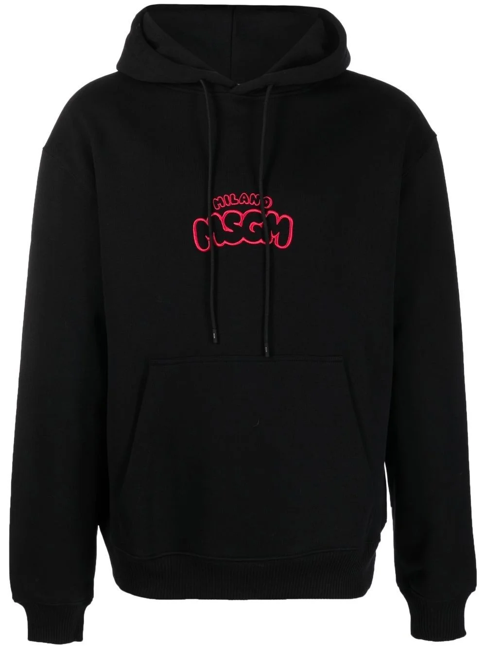 embroidered-logo cotton hoodie - 1