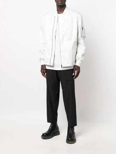 Y-3 off-centre zipped bomber jacket outlook