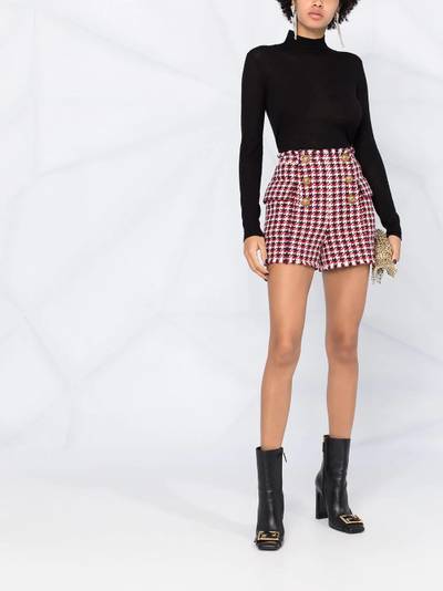 Balmain houndstooth tweed shorts outlook