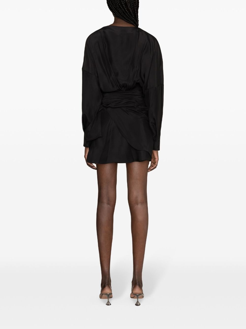 Asuka drapped silk dress - 4