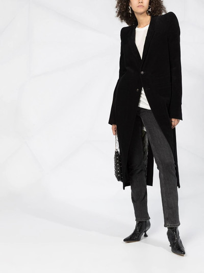 Rick Owens structured long blazer outlook