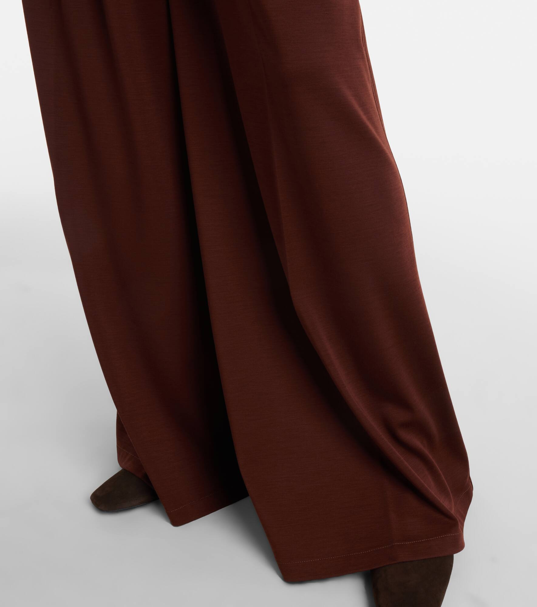 Natale high-rise wool wide-leg pants - 5