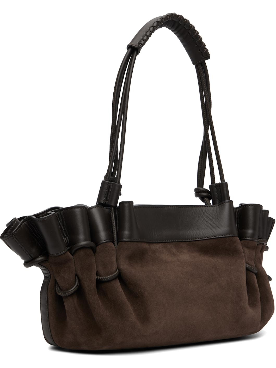 Brown Arta Suede Bag - 3