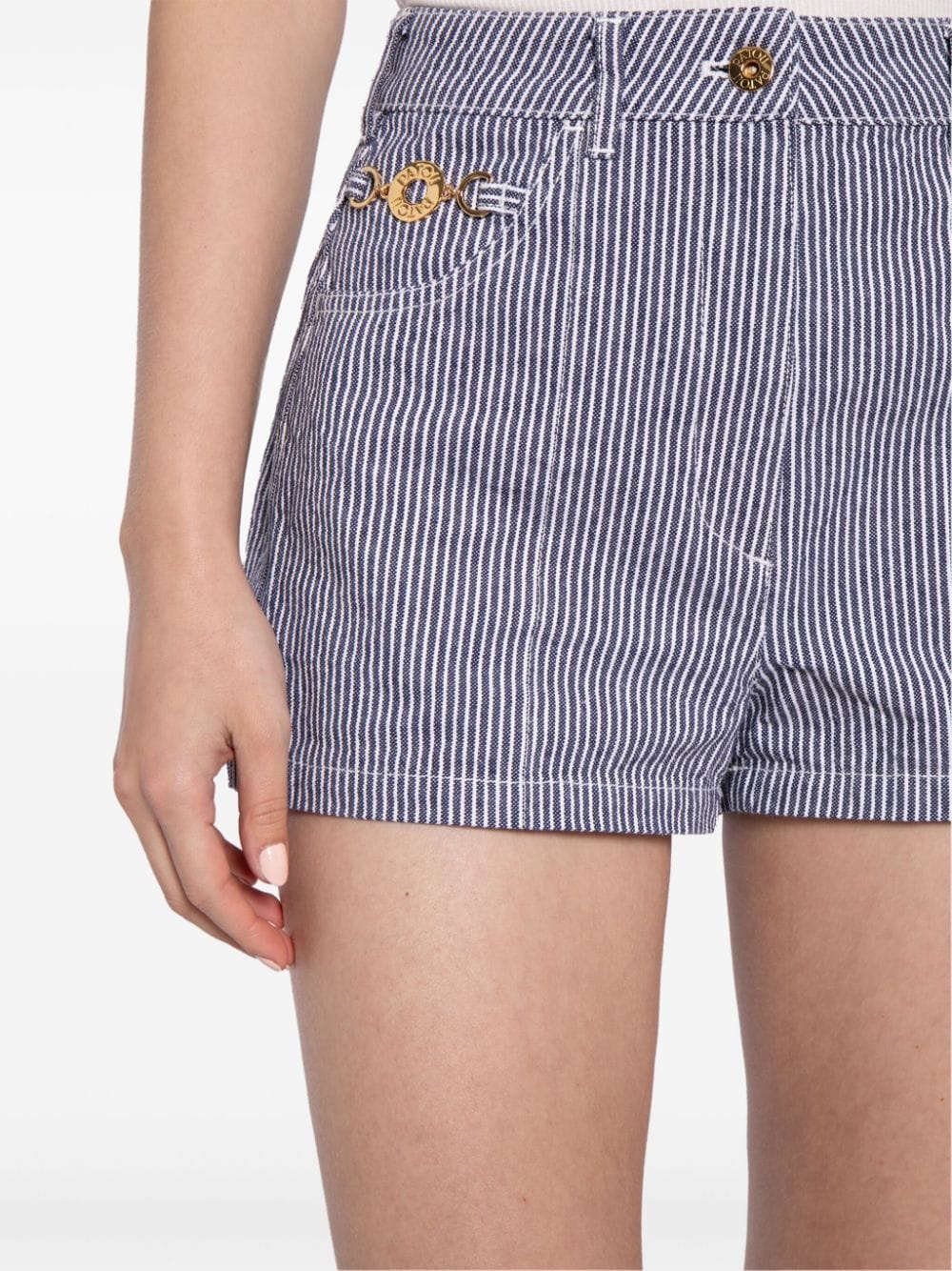 striped cotton shorts - 5