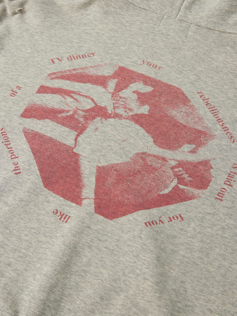 Distressed Logo-Print Cotton-Jersey Hoodie Gray 6
