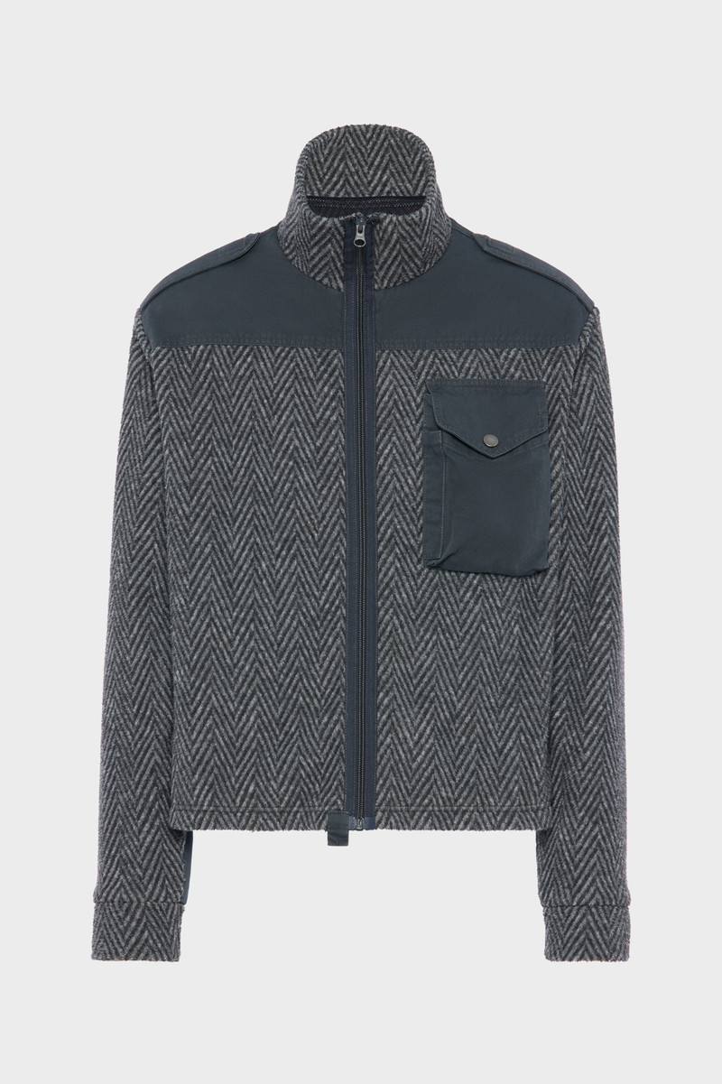 Jacquard fleece caban 1