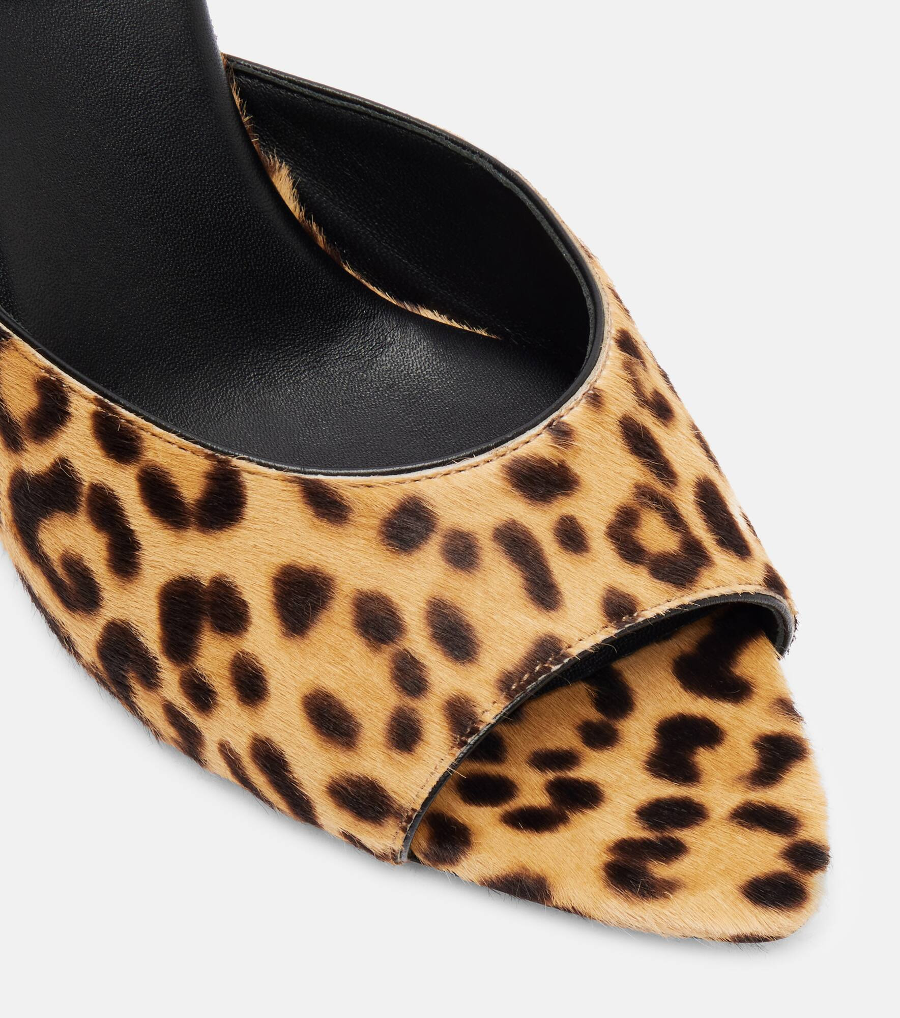 Bisous 85 leopard-print calf hair mules - 5