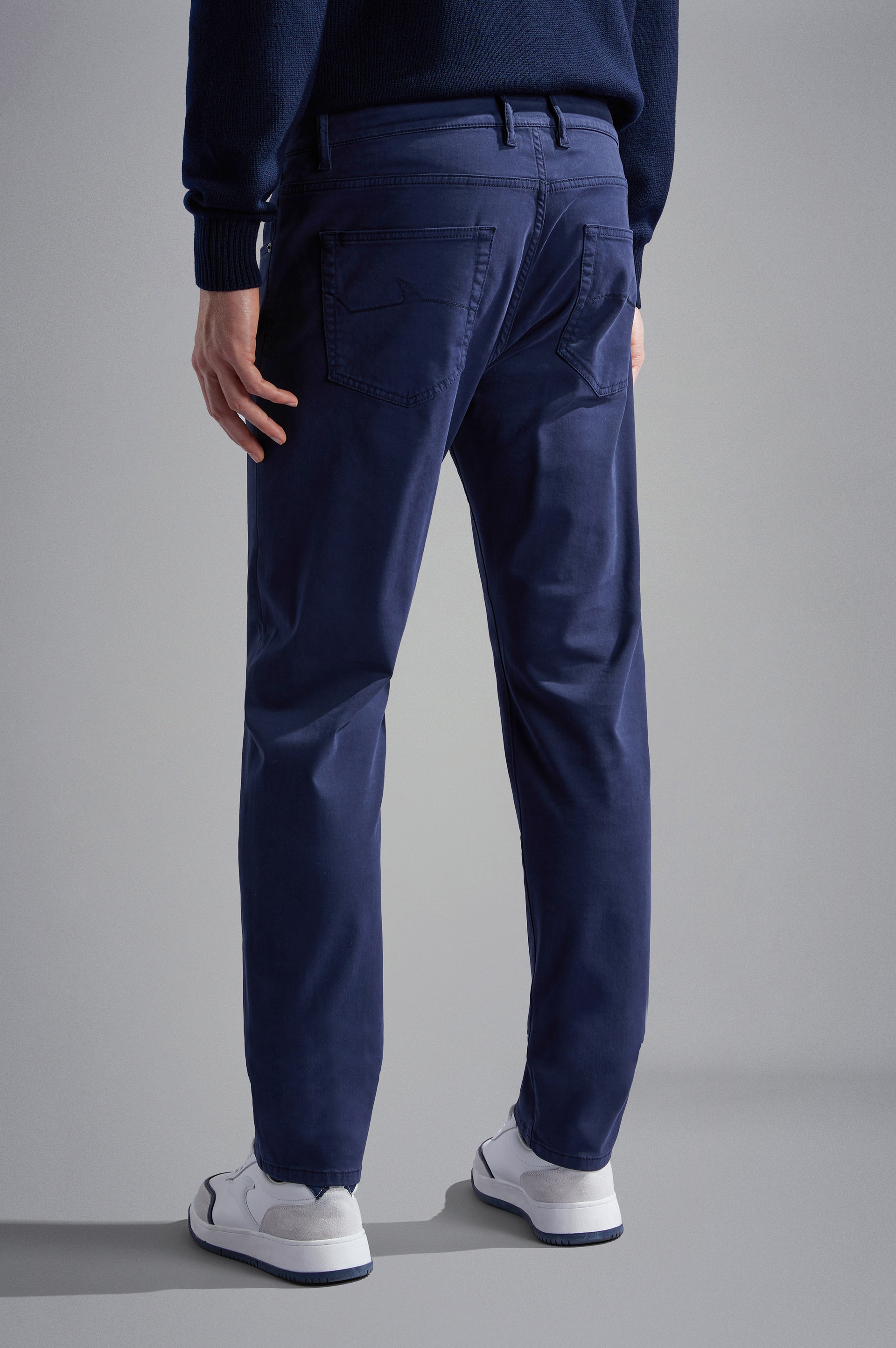STRETCH COTTON 5 POCKETS TROUSERS - 4