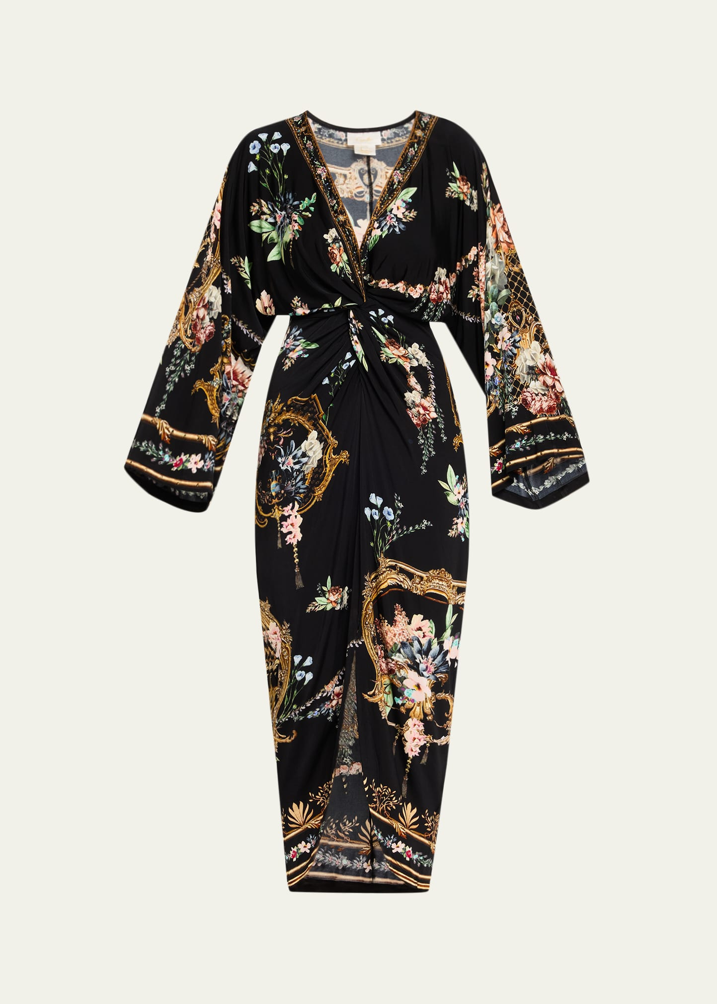 Noble Endeavours Long Split-Front Twist Dress - 1