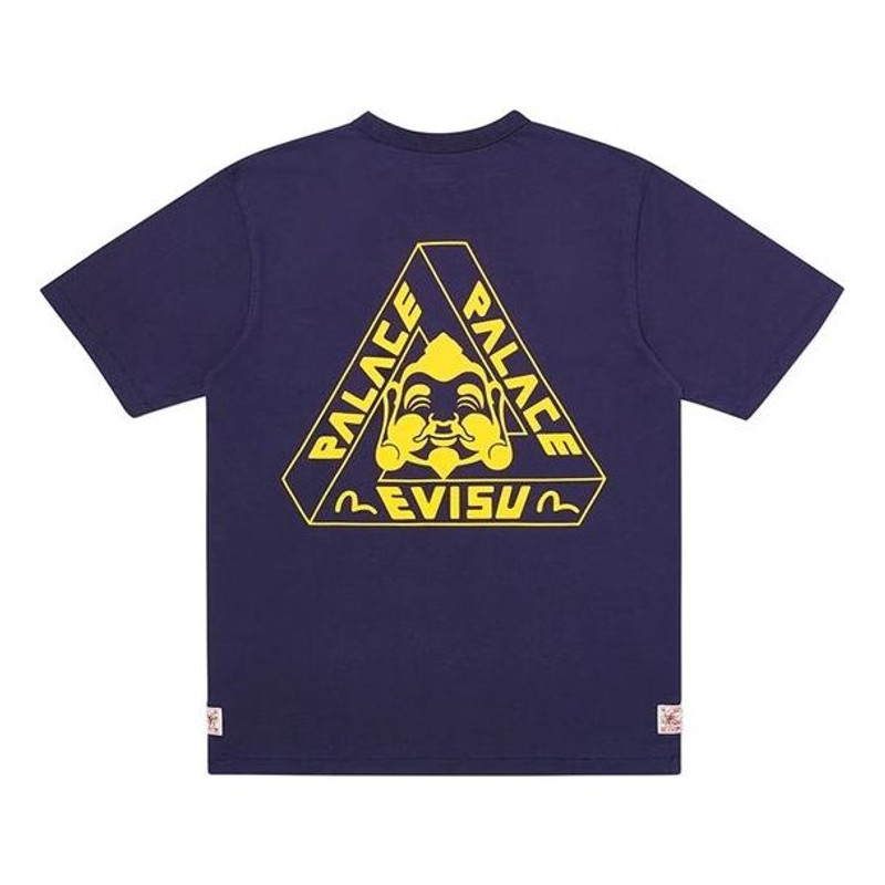 PALACE x EVISU PALACE Evisu Chest Logo Short Sleeve Unisex Blue PAL-SS20-009 - 1