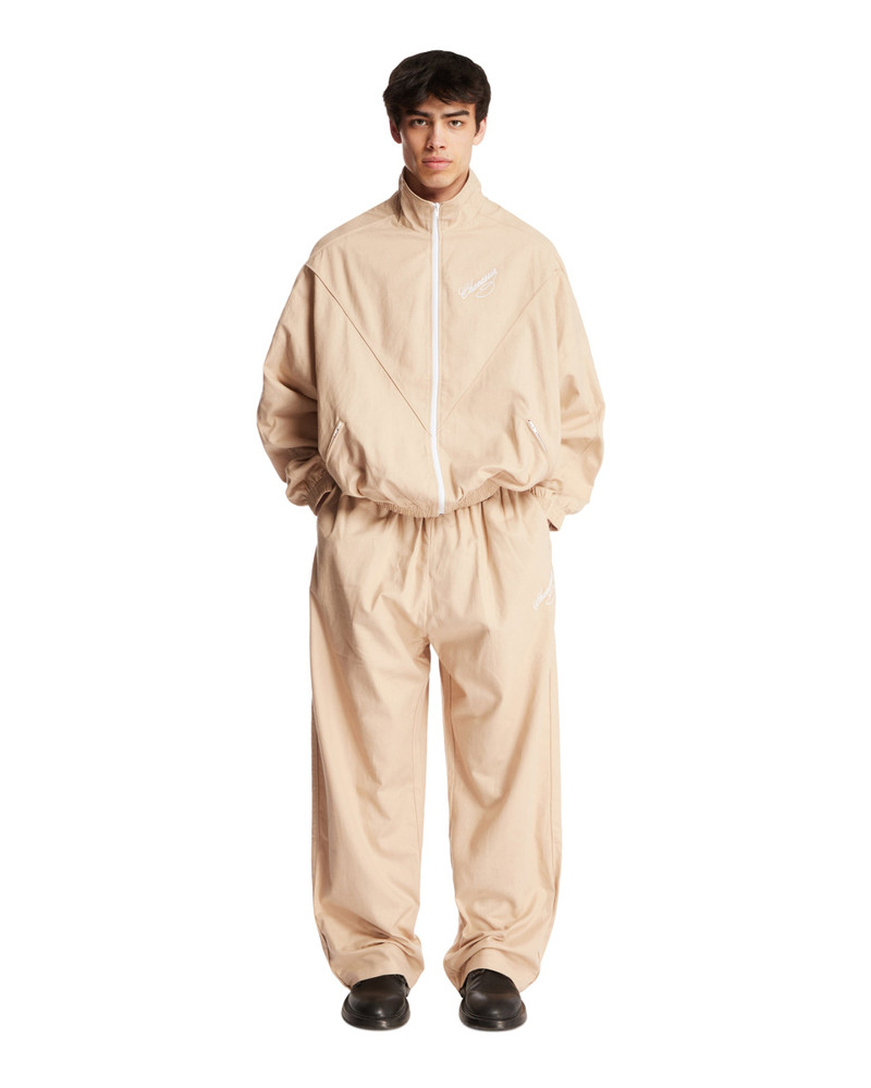 WILLY CHAVARRIA Beige Track Pants with Logo outlook