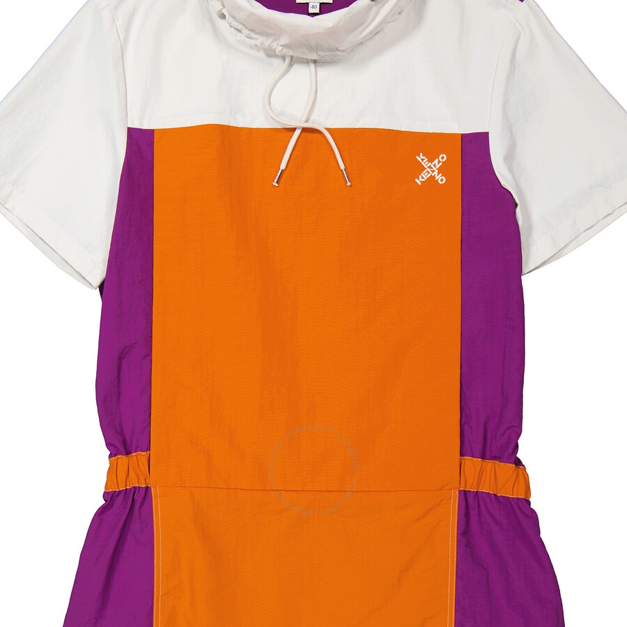 Kenzo Ladies Colorblock Sport Hooded Nylon Dress - 7
