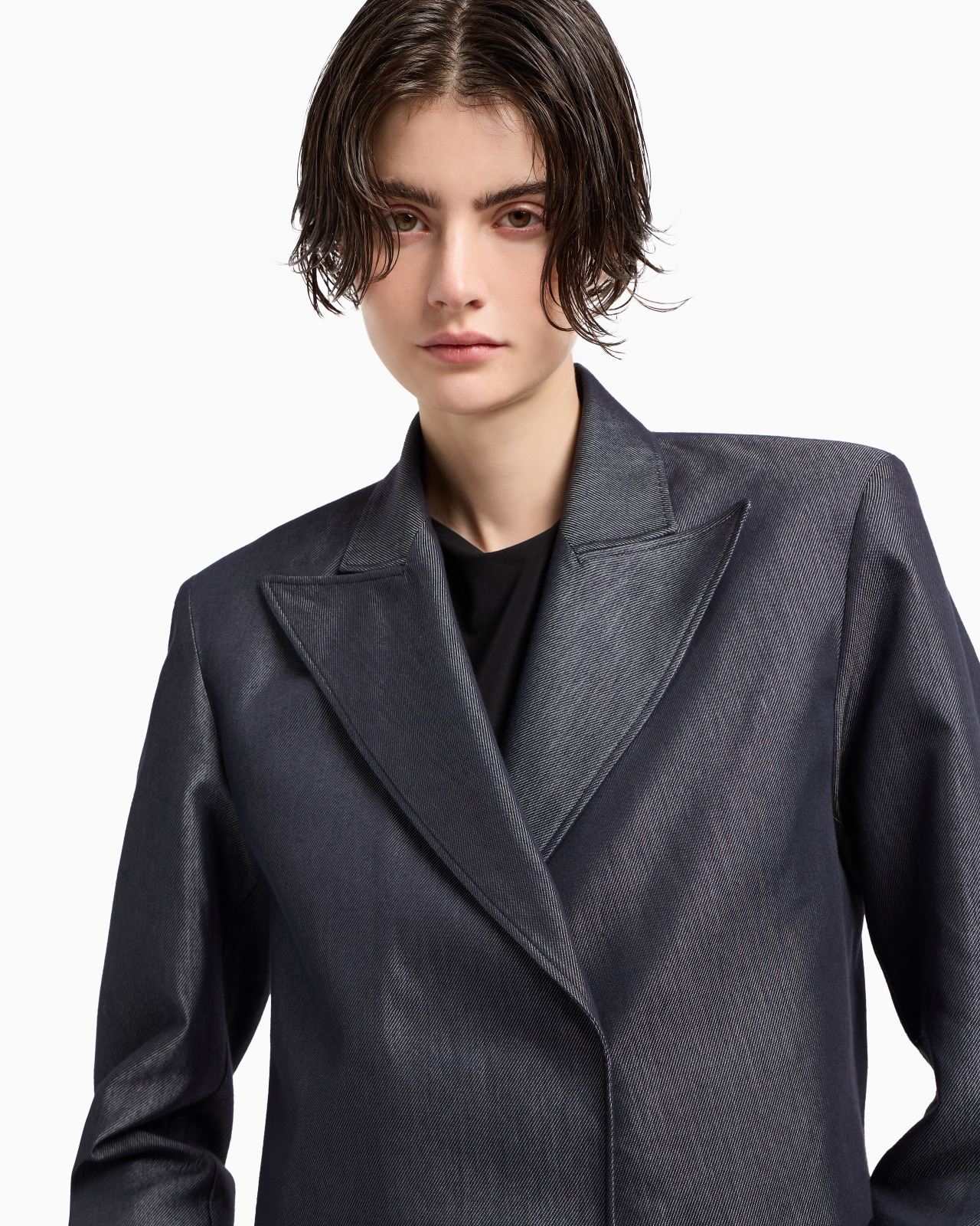 POLYGON CAPSULE COLLECTION YARN-DYED GABARDINE BOLERO - 5