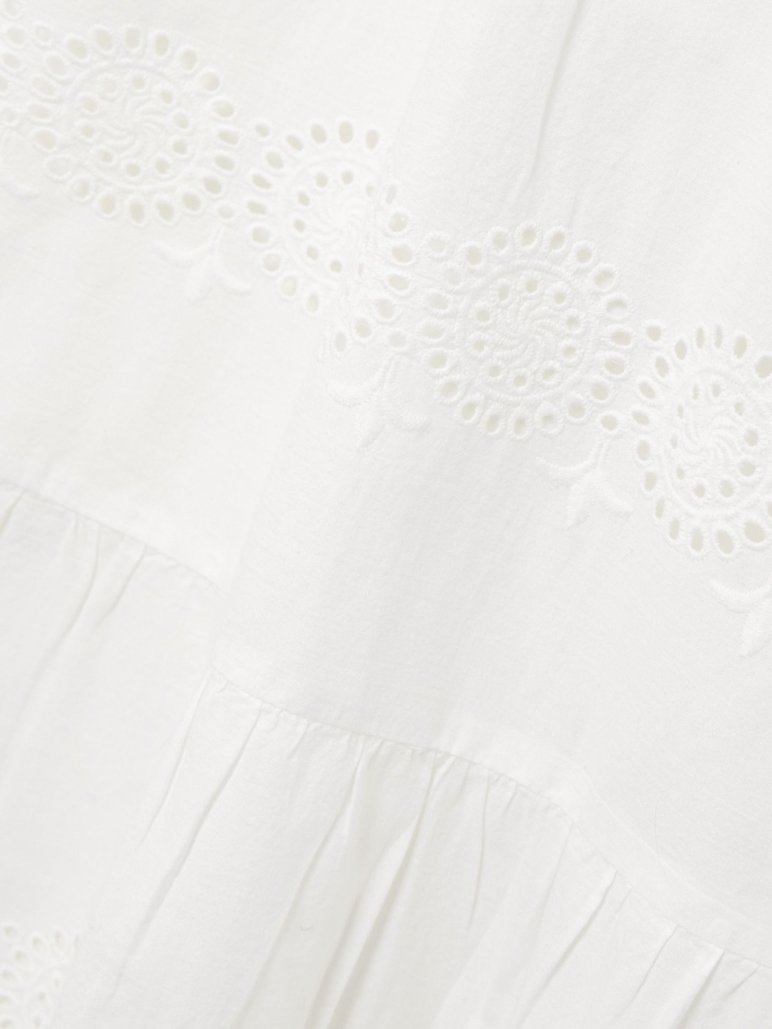 Sophie strapless scalloped broderie anglaise cotton midi dress White - 4
