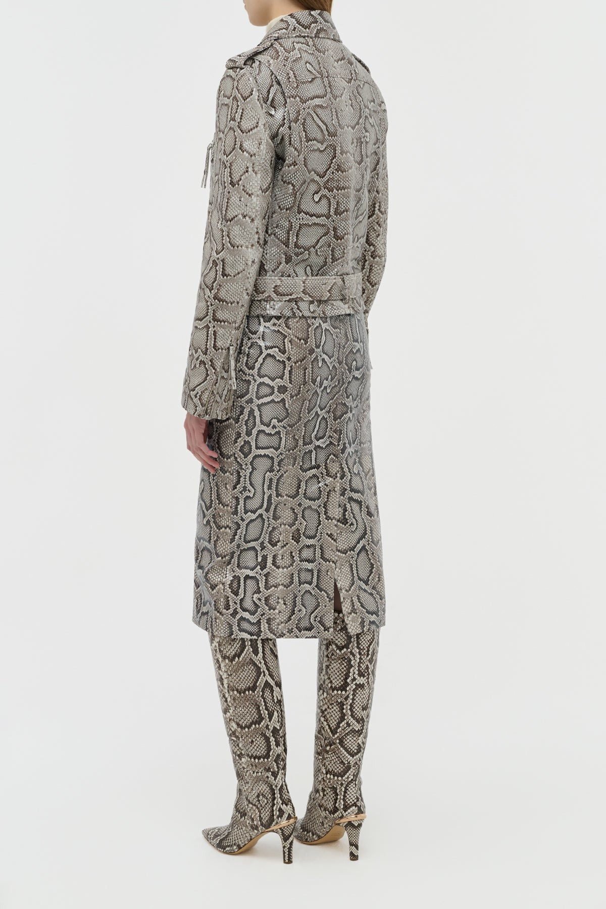 Anton Biker Jacket in Greyscale Inversa™ Snakeskin - 5