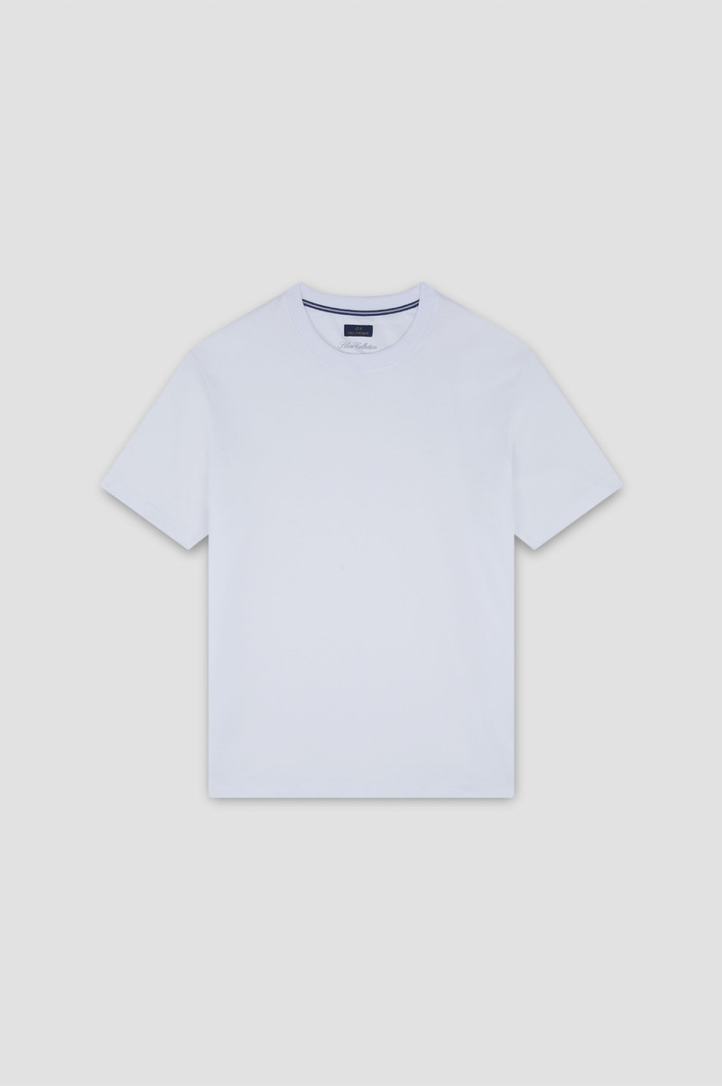 EMBROIDERY를 가진 FINE PIQUÉ COTTON에 있는 실버 T-SHIRT - 1